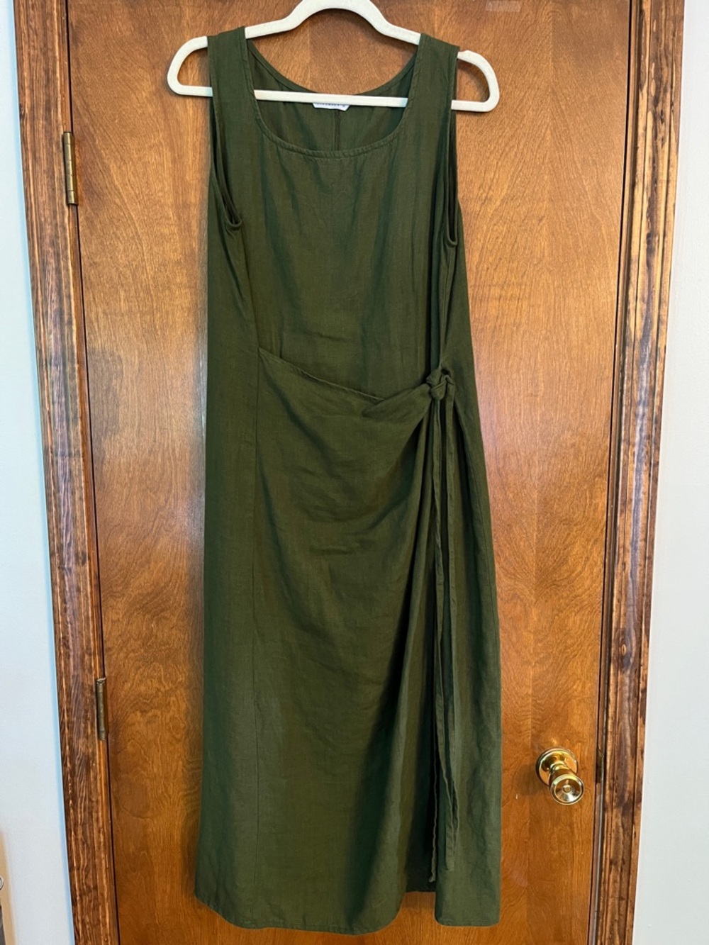 Linenfox Green Linen Dress